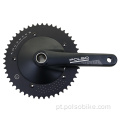 Mank de bicicleta 165/170mm preto crankset anodizado em prata preta